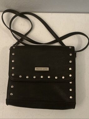 Franco Sarto Black Crossbody with Silver Studs